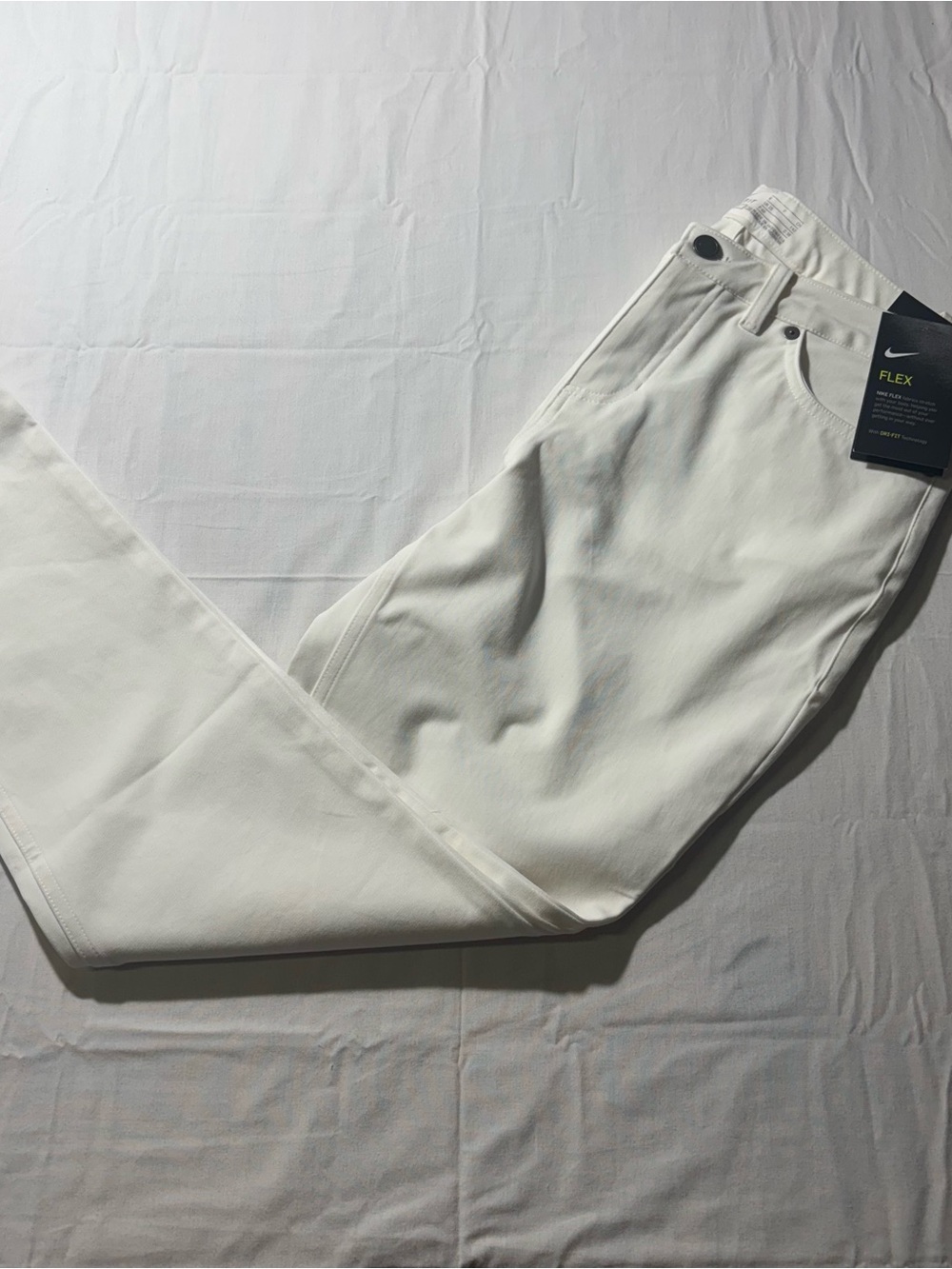 Nike Dri-FIT Slim Fit White Golf Pants, Size 6 NWT (READ DISC)